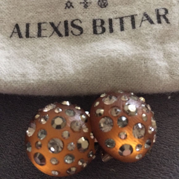 Alexis Bittar Jewelry - Alexis Bittar Lucite Crystal Dome Clip On Earrings